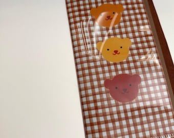 Three Litto Bears Clear Folder
