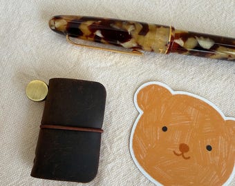 Mini Leather Journal (Brown)