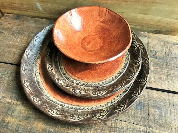 Wild Buffalo Dinnerware Set Native American Southwestern | Etsy Wild Buffalo Dinnerware Set Native American Southwestern | Etsy