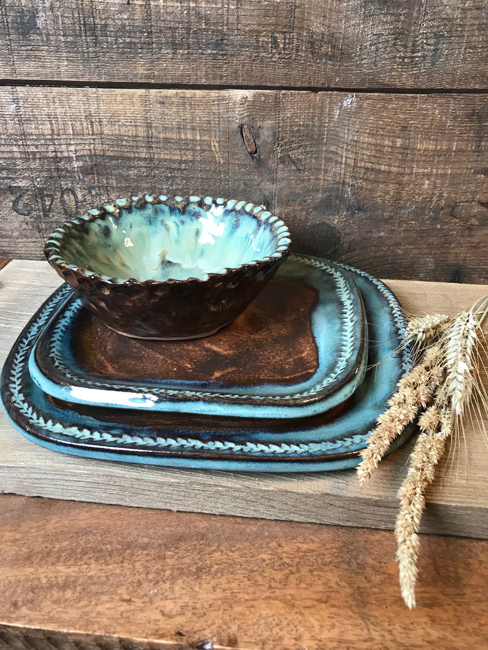 MADE TO ORDER Flowers & Vine Dinnerware Set Dinner Plate Etsy