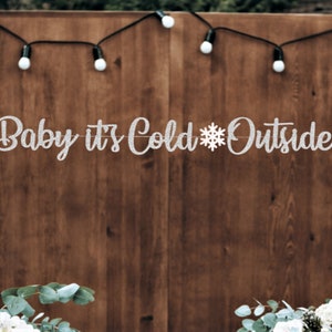 baby its cold outside baby shower, winter baby shower sign, Christmas Baby, baby its cold outside sign, Snow baby, Pink bow baby