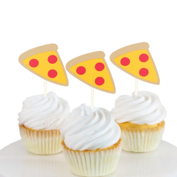 Pizza Cupcake Topper, Little Chef Toppers, Pizza Chef Cupcake, Chef Birthday, Pizza Birthday, Italian Party, baker Cupcake, Baker Topper!