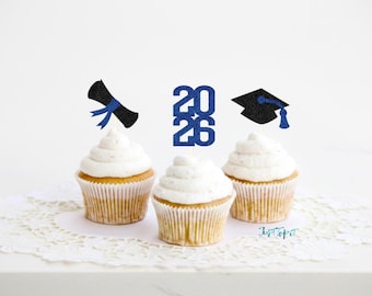 Graduation cupcake topper, 2026 Toppers, Graduation 2026, Congrats Cupcake Topper, Graduation party decorations, Senior 2026, Class of 2026!