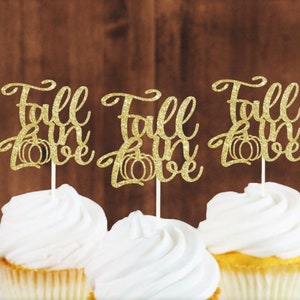 Fall in Love Pumpkin Topper, Fall in love, Fall engagement topper, Fall Wedding, Fall Bridal Shower, Falling in love, Fall Themed Party