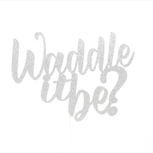 Waddle it be Cake Topper, Penguin Gender Reveal Cake Topper, Waddle it be Baby Shower, Winter Gender Reveal,  Our Little Turkey!