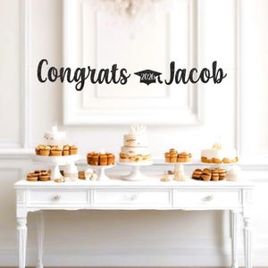Custom congrats graduation banner, Graduation Garland, Graduation 2026, Graduate Gift, Personalized Name Grad Banner, Class of 2026 sign image 9