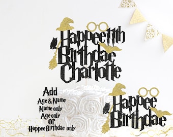 Wizard inspired Cake Topper, magical party, wizard cake topper, magician, Magical School Wizard Cake, wizard party
