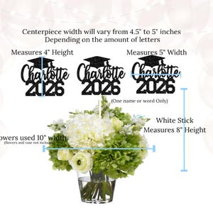 2026 Graduation Centerpiece, Class of 2026, Custom Name 2026, Personalized Graduation 2026 centerpiece, Graduation table decor image 3