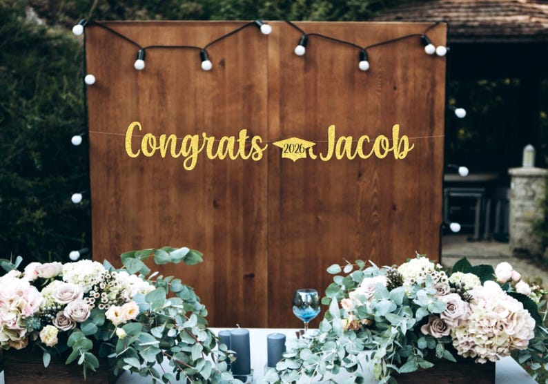 Custom congrats graduation banner, Graduation Garland, Graduation 2026, Graduate Gift, Personalized Name Grad Banner, Class of 2026 sign image 6