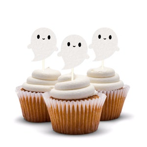 Ghost cupcake toppers, little boo, Ghost party, little boo birthday, cute ghost, Boo birthday, Halloween birthday, Halloween baby
