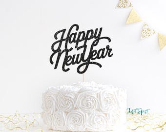 Happy New Year cake topper, New Years Eve topper, holiday cake topper, hello 2026, 2026 Cake Topper, New Years Eve Decorations, NYE Decor