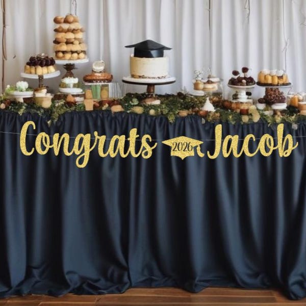 Custom congrats graduation banner, Graduation Banner, Graduation decoration, Graduation 2026, Congratulations, Personalized Grad Banner!