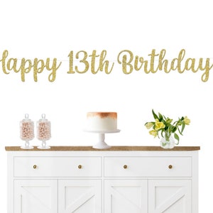 Happy 13th Birthday banner, Official Teenager Banner, 13 Birthday, Official Teen, Finally Thirteen, Teenager Party, Teen Party Decorations!