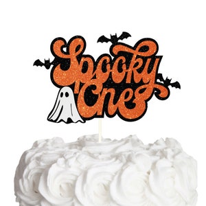 Spooky One cake topper, Halloween 1st birthday, The Spooky One birthday, Ghost birthday decorations, Halloween bat ghost, Pink Halloween
