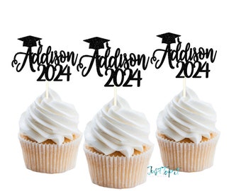 Graduation Topper 2024, 2024 Cupcake Toppers, Graduation Cupcake, Congrats 2024, Graduation party decorations, Senior 2024, Class of 2024