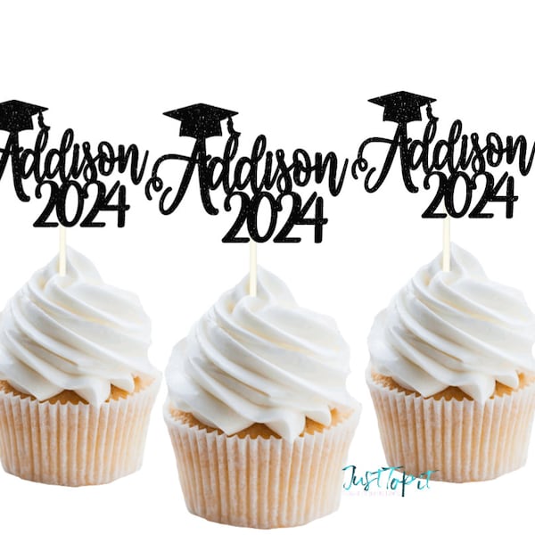 Graduation Topper 2024, 2024 Cupcake Toppers, Graduation Cupcake, Congrats 2024, Graduation party decorations, Senior 2024, Class of 2024