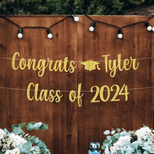 Graduation Banner, Custom Congrats Graduation Banner, Graduate Banner, Graduation 2024, Congratulations, Personalized Grad Banner!