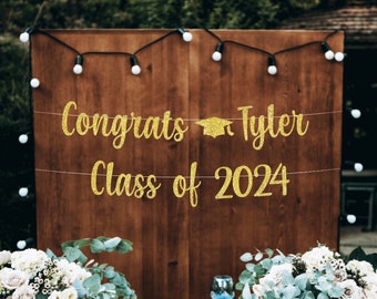 Graduation Banner, Custom Congrats Graduation Banner, Graduate Banner, Graduation 2024, Congratulations, Personalized Grad Banner!