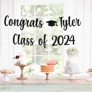 Graduation Banner, Custom Congrats Graduation Banner, Graduate Banner, Graduation 2024, Congratulations, Personalized Grad Banner image 7