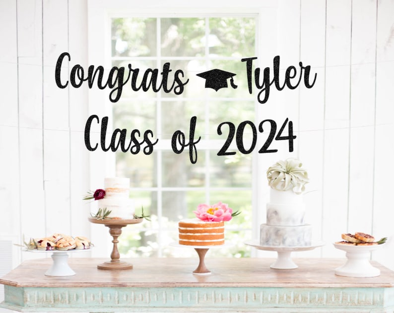 Graduation Banner, Custom Congrats Graduation Banner, Graduate Banner, Graduation 2024, Congratulations, Personalized Grad Banner image 7