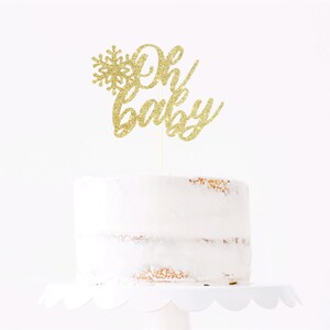 IOSPKKIO® Oh Baby Taarttopper - Premium Gold Baby Verjaardag