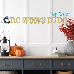One spooky dude Banner, Halloween 1st birthday, The Spooky One birthday, Skateboard birthday banner, Ghost skateboard, spooky skateboard