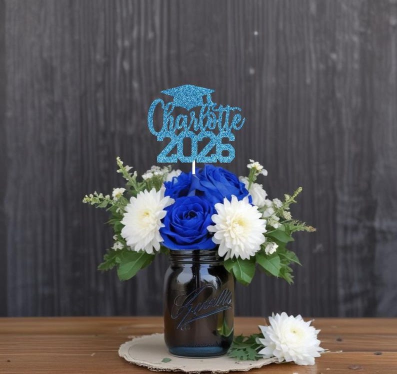 2026 Graduation Centerpiece, Class of 2026, Custom Name 2026, Personalized Graduation 2026 centerpiece, Graduation table decor image 9