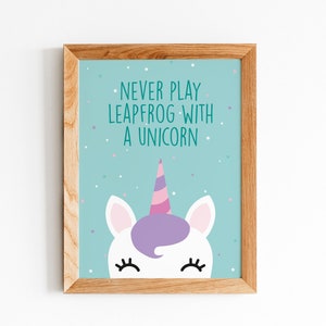 Estampado de unicornio, regalo de unicornio para dormitorio de niñas, decoración de unicornio, unicornio kawaii, estampados de guardería, decoración de guardería, arte de pared de guardería, arte de habitación para niños