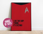 Star Trek poster, Scotty Star Trek print, Star Trek movie poster, minimalist movie poster, nerd print, movie quotes, film poster minimalist