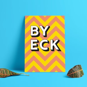 Poster By eck, estampe du Yorkshire, argot du Yorkshire, estampe du dialecte du Yorkshire