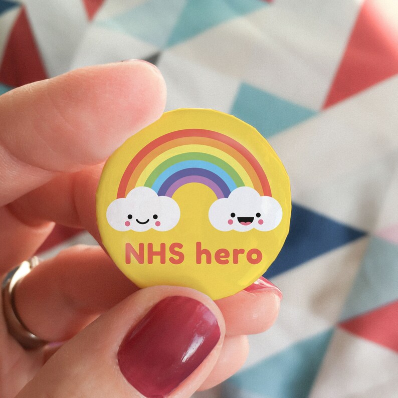 NHS Hero Rainbow Badge NHS Gift NHS Badge Rainbow Gifts Etsy