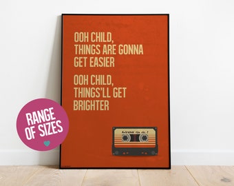 Guardians of the Galaxy Movie Quote Print, Minimalist Star-Lord Art