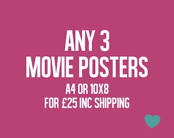 Movie print offer – any 3 posters for 25 pounds, minimalist movie poster, movie wall art, movie prints, movie quotes, movie quote print