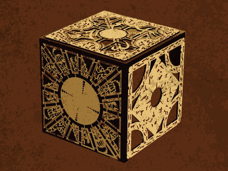 Hellraiser Puzzle Box Minimalist Movie Poster Pinhead Etsy