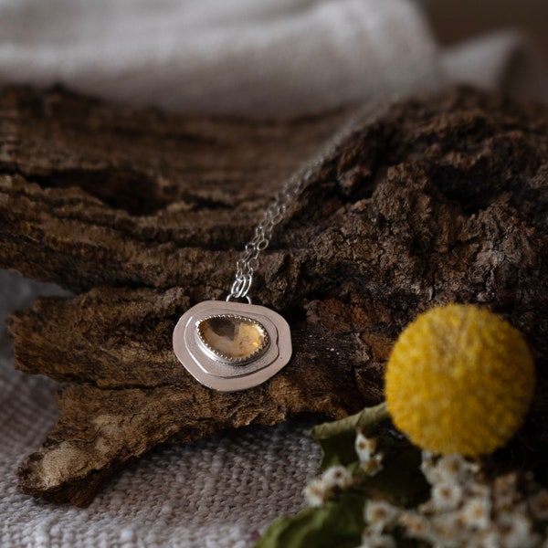 Citrine Necklace - Yellowstone -Sunny Necklace - Gemstone Necklace - Citrine Pendant - Yellow Stone - Concentration Stone - Confidence Stone