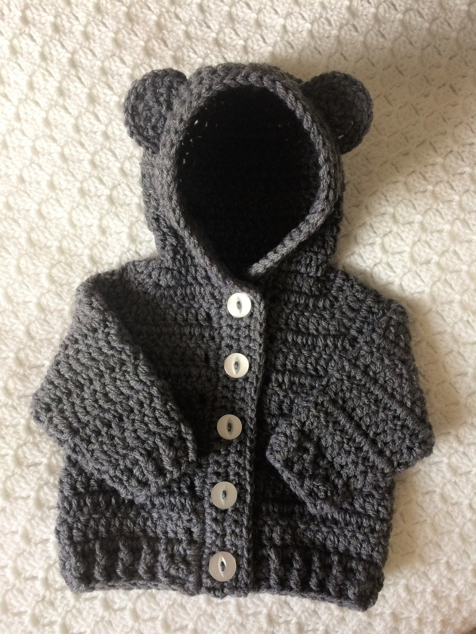 PDF 1-4 Yr Toddler Bear Hoodie Toddler Crochet Crochet - Etsy UK
