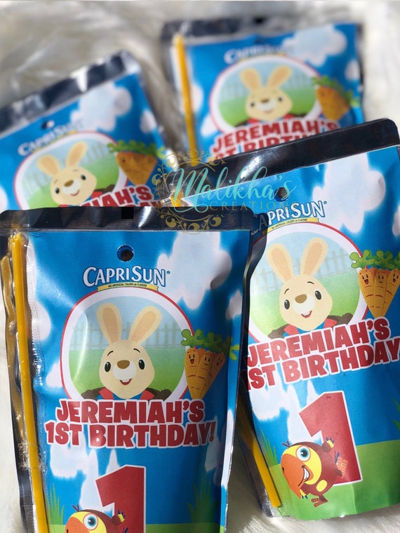 Harry The Bunny Caprisun Label Harry The Bunny Party Baby Fist Etsy