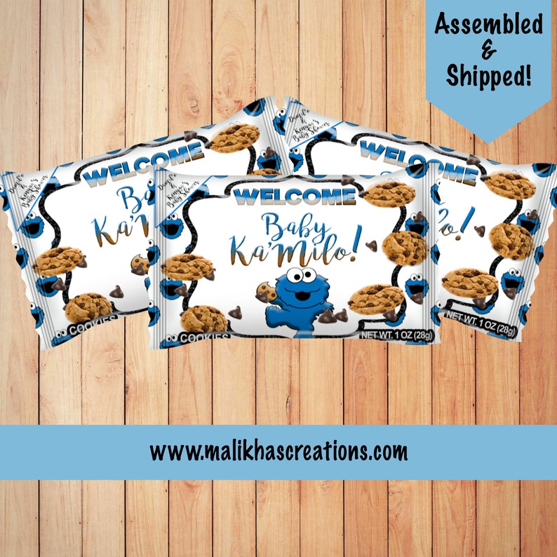 Baby Cookie Monster Cookie Favor Bags/cookie Monster/cookie Etsy
