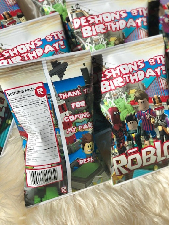 Roblox Chip Bags Roblox Party Roblox Party Favors Etsy - roblox order of von