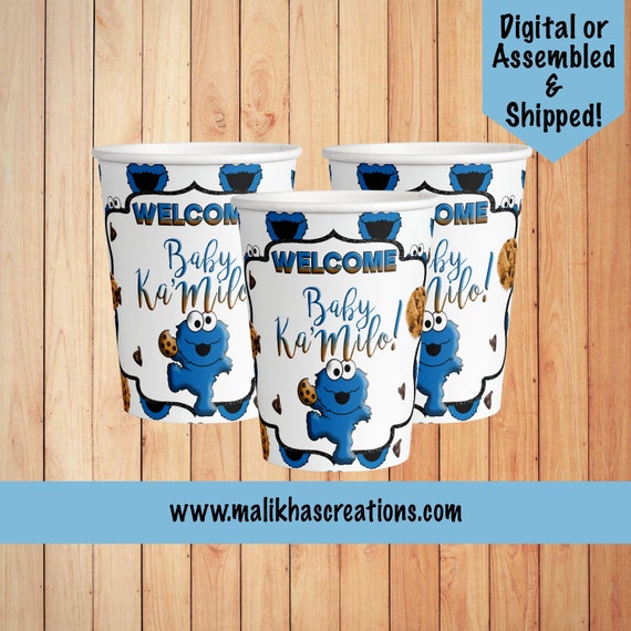 cookie monster baby shower favors