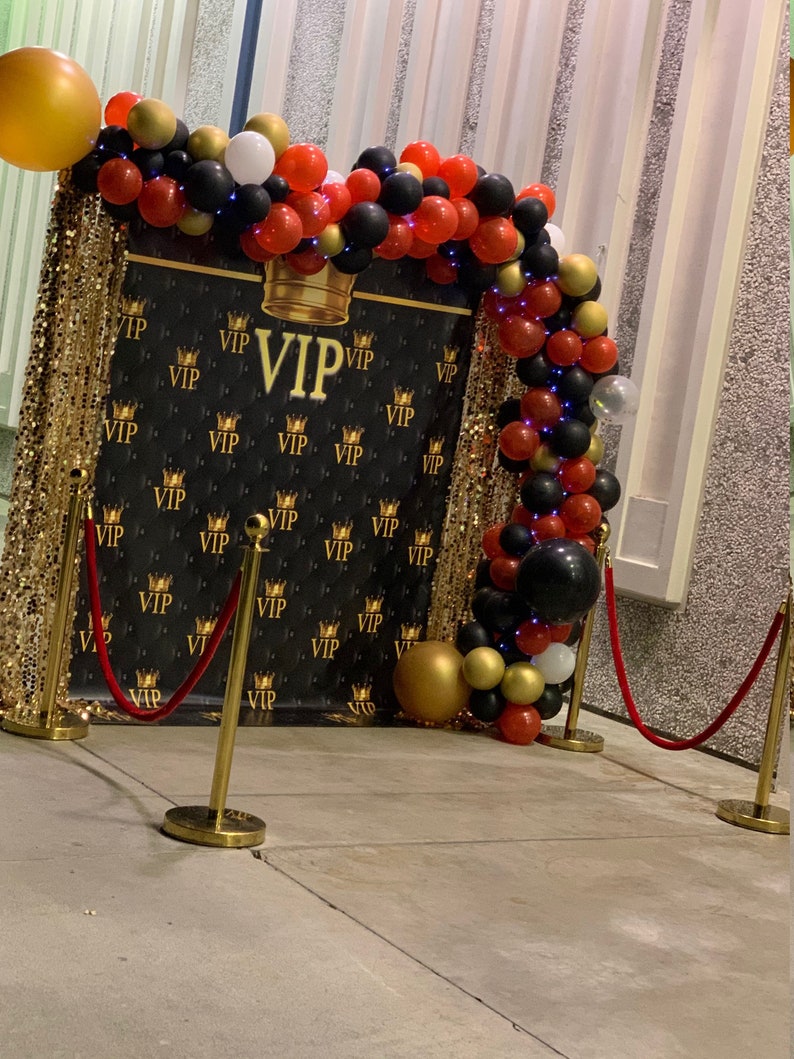 VIP Backdrop - VIP Vinyl Backdrop - Hollywood Party Backrop - Etsy