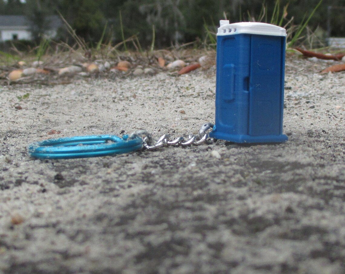 Porta Potty Keychain Portable Restroom Portable Toilet Key Etsy