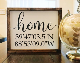 Home, Coordinate signs, Wood signs, Personlalized signs, Custom signs