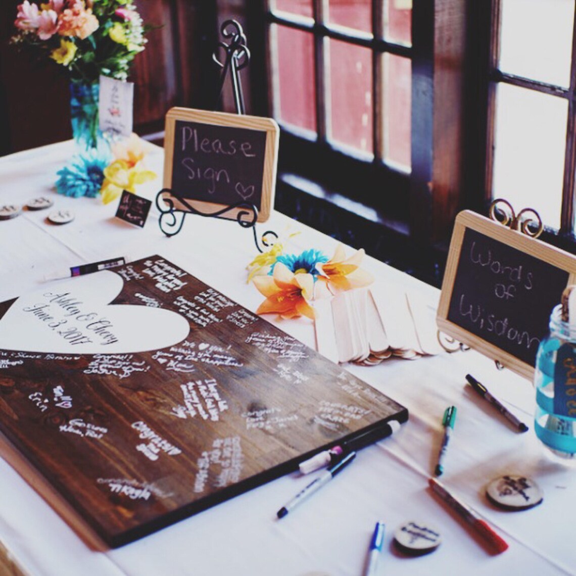 Alternative wedding guest book wood guest book wedding Etsy
