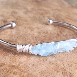 Aquamarine bracelet, aquamarine jewelry, crystal bracelet, march birthstone, march bracelet, gemstone bracelet, bridesmaids bracelet