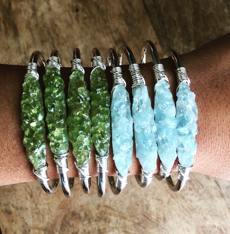Aquamarine bracelet, aquamarine jewelry, crystal bracelet, march birthstone, march bracelet, gemstone bracelet, bridesmaids bracelet image 4