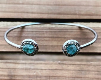 Aquamarine bracelet, aquamarine jewelry, crystal bracelet, march birthstone bracelet, gemstone jewelry, march bracelet, bridesmaids bracelet