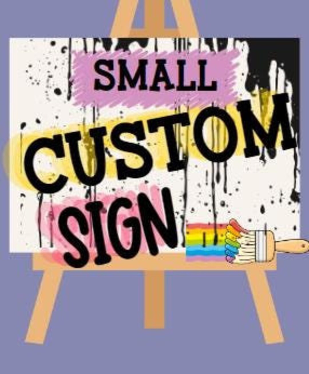 Small Custom Painted Wood Sign, Personalized Door Hanger - Etsy