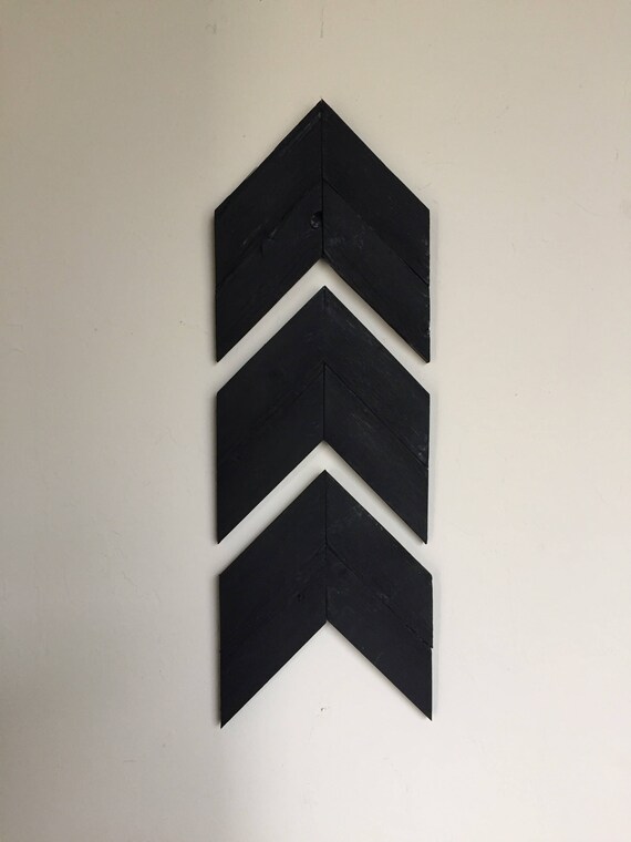 Chevron Arrows Wood Arrow Wall Decor Black Reclaimed Nursery Dorm Shabby Chic Boho Gallery