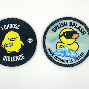 Duck themed patches | Hat patch | Bulk | Funny patch | Printed